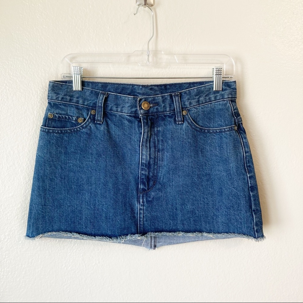 Free People Beat of the‎ Music Denim Mini Skirt 0